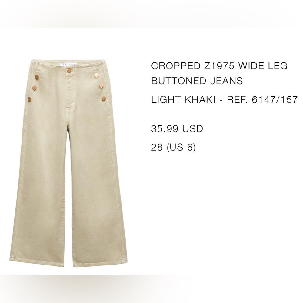 Cropped wide leg zara Jean!
